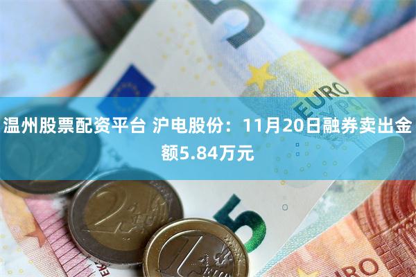 温州股票配资平台 沪电股份：11月20日融券卖出金额5.84万元